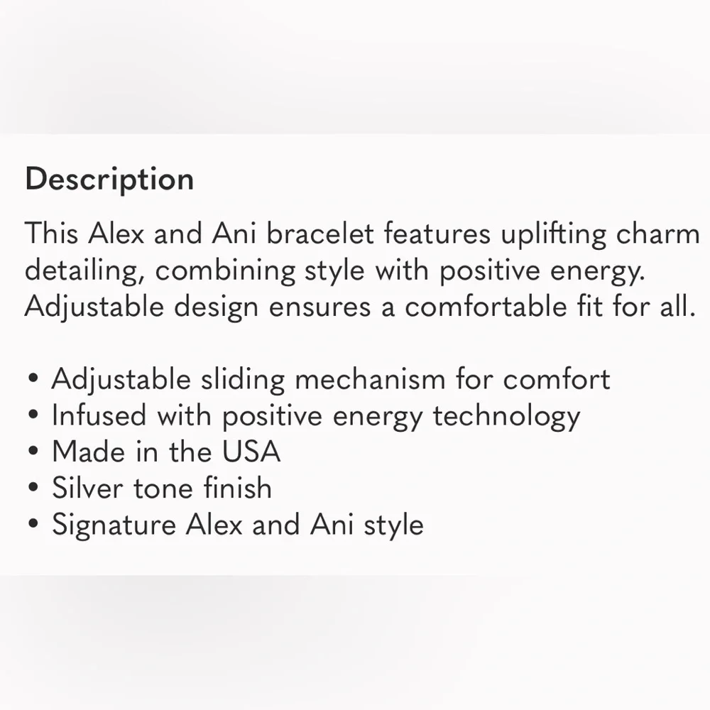 Alex and Ani elegant silver
